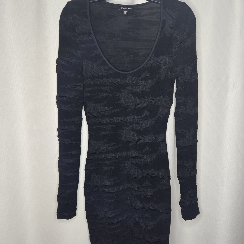 Bebe Black Long Sleeve Dress